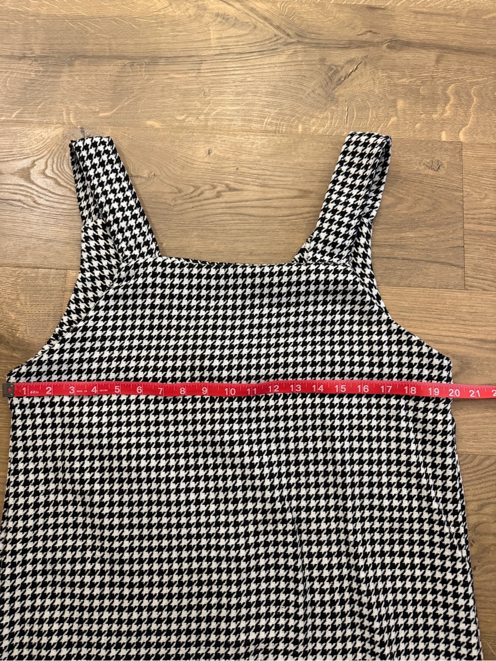 Black & White Houndstooth Sleeveless Shift Dress Alabama - Picture 3 of 4